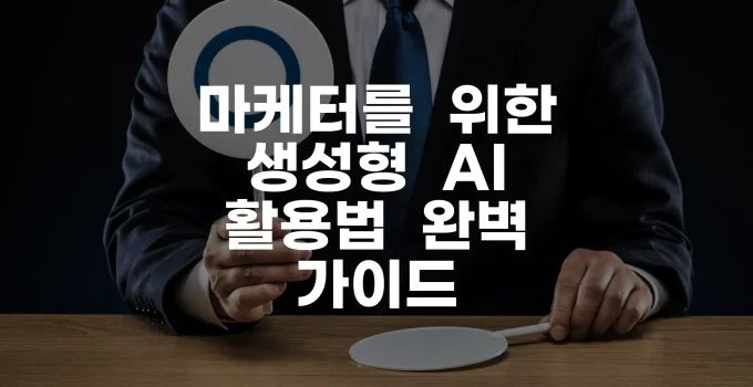 마케터를 위한 생성형 AI 활용법 완벽 가이드